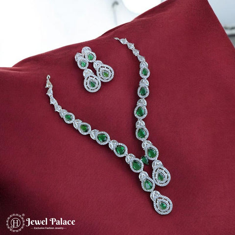 Sparkling AD Stone Premium Quality Necklace JH7015