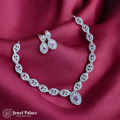 Sparkling AD Stone Premium Quality Necklace JH7016