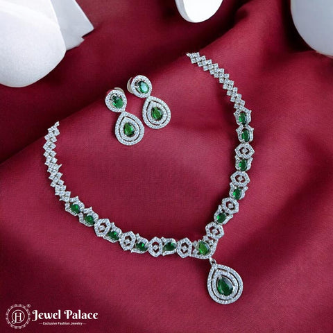 Sparkling AD Stone Premium Quality Necklace JH7017