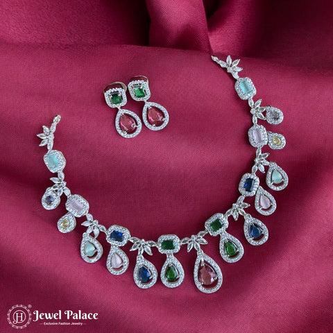 Sparkling AD Stone Premium Quality Necklace JH7019