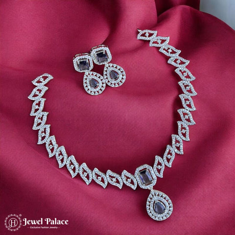 Sparkling AD Stone Premium Quality Necklace JH7020