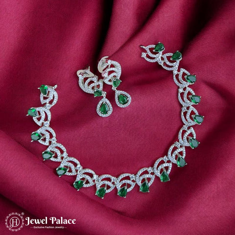 Sparkling AD Stone Premium Quality Necklace JH7021