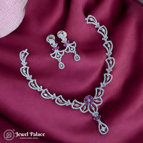 Sparkling AD Stone Premium Quality Necklace JH7022