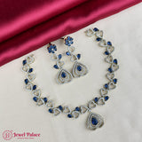 Premium Brass AD Stone Pearls Necklace Set JH7025