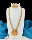 Beautiful Gold Plated Kemp Stones Temple Haram Set  JH7115