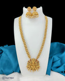 Beautiful Gold Plated Kemp Stones Temple Haram Set  JH7119