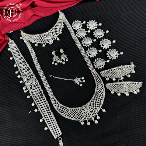 Premium Ad Stone Traditional Bridal Set Jewelry JH1194