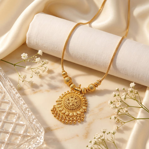 Micro Gold Plated Impon Attigai Necklace Jewellery  JH715