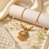 Micro Gold Plated Impon Attigai Necklace Jewellery  JH716