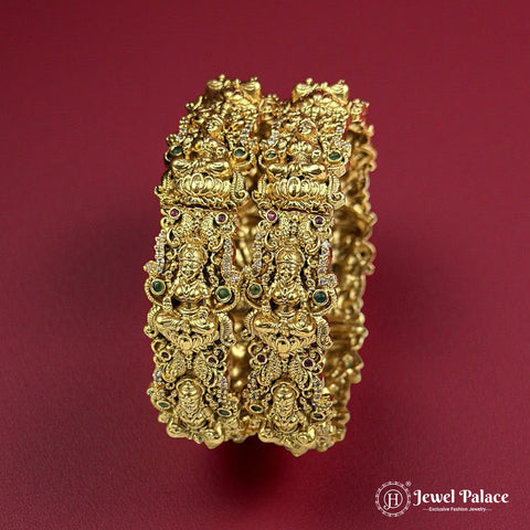 Beautiful Gold Plated High Quality Brass Premium Bangles JH7193 (Set of 2)