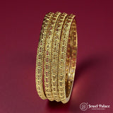 Beautiful Gold Plated High Quality Brass Premium Bangles JH7195 (Set of 4)