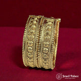 Beautiful Gold Plated High Quality Brass Premium Bangles JH7196 (Set of 2)