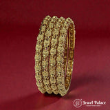 Beautiful Gold Plated High Quality Brass Premium Bangles JH7197 (Set of 4)