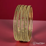 Beautiful Gold Plated High Quality Brass Premium Bangles JH7200 (Set of 4)