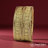 Beautiful Gold Plated High Quality Brass Premium Bangles JH7207 (Set of 2)