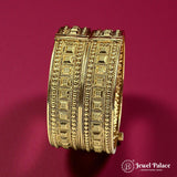 Beautiful Gold Plated High Quality Brass Premium Bangles JH7209 (Set of 2)