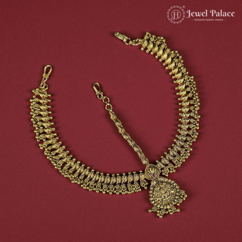 Premium Antique Gold Temple Wedding Tikka JH7215