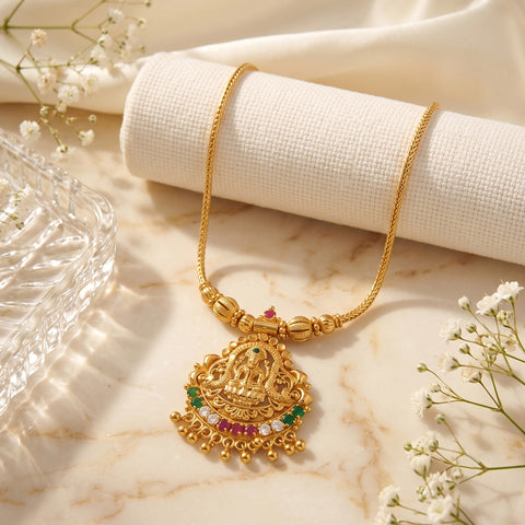 Micro Gold Plated Impon Attigai Necklace Jewellery  JH721