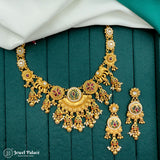 Premium Quality Gold Plated Kundan Necklace Set JH7223