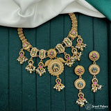 Premium Quality Gold Plated Kundan Necklace Set JH7225