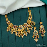 Premium Quality Gold Plated Kundan Necklace Set JH7226