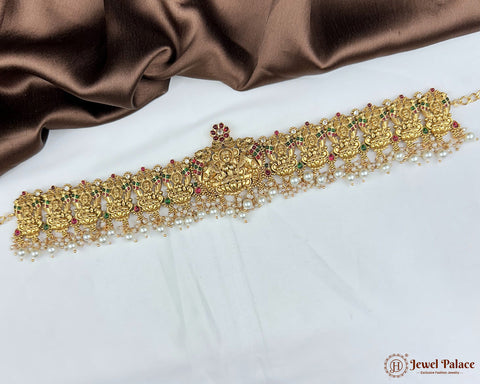 Royal Temple Design Ottiyanam In  Antique Finish Hip Chain JH7341