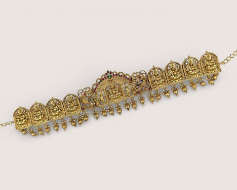 Royal Temple Design Ottiyanam In  Antique Finish Hip Chain JH7343