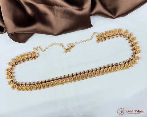 Royal Temple Design Ottiyanam In  Antique Finish Hip Chain JH7344