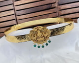 Beautiful Gold Plated Temple Design Vaddanam Hip Belt For Saree JH7349