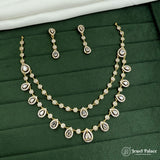 Beautiful 2 Layer Premium Quality AD Stone Necklace JH7359