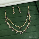 Beautiful 2 Layer Premium Quality AD Stone Necklace JH7359