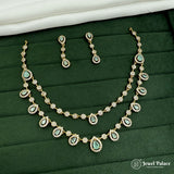 Beautiful 2 Layer Premium Quality AD Stone Necklace JH7359