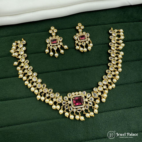 Elegant Floral AD Necklace for Every Grand Occasion JH7363