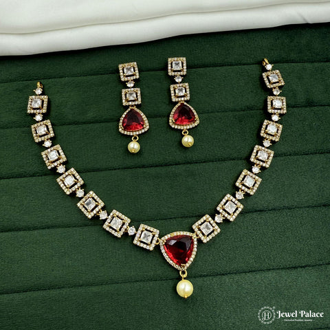 Beautiful AD Stone Premium Necklace JH7364