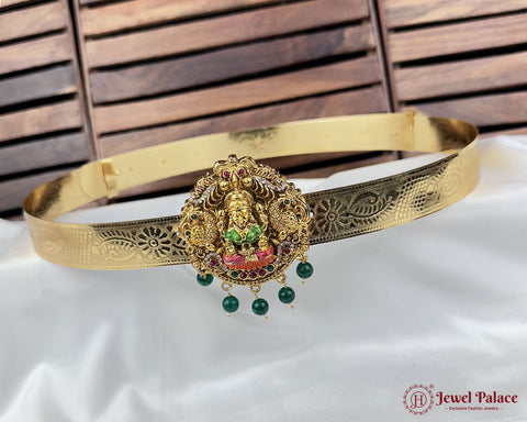 Classic Lakshmi Nakash Hip Belt Antique Gold Temple Vaddanam JH7382