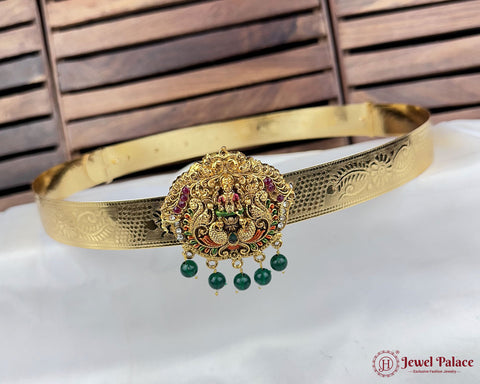 Classic Lakshmi Nakash Hip Belt Antique Gold Temple Vaddanam JH7387
