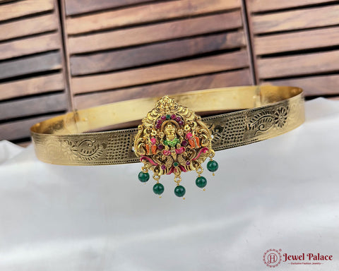 Classic Lakshmi Nakash Hip Belt Antique Gold Temple Vaddanam JH7388