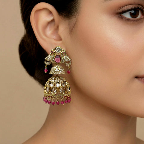 Elegant Victorian Pearl Drop Jhumkas JH7391