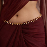 Elegant South Indian Pearl Hip Chain Traditional Saree Waist Belt Vaddanam For Weddings
