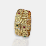 Traditional Antique Gold Temple Design Bangles JH7406