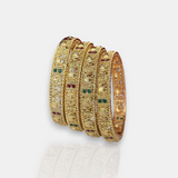 Traditional Antique Gold Temple Design Bangles JH7407