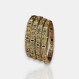 Traditional Antique Gold Temple Design Bangles JH7419