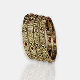Traditional Antique Gold Temple Design Bangles JH7423