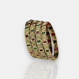 Traditional Antique Gold Temple Design Bangles JH7424