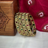 Traditional Antique Gold Temple Design Bangles JH7424