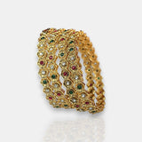Traditional Antique Gold Temple Design Bangles JH7430