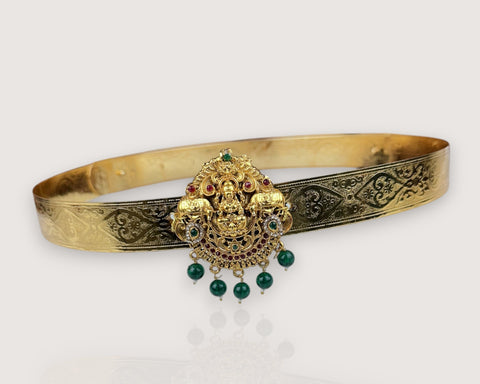 Classic Lakshmi Nakash Hip Belt Antique Gold Temple Vaddanam JH7444