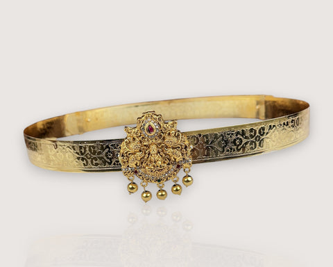 Classic Lakshmi Nakash Hip Belt Antique Gold Temple Vaddanam JH7445