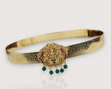 Classic Lakshmi Nakash Hip Belt Antique Gold Temple Vaddanam JH7449