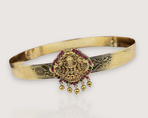 Classic Lakshmi Nakash Hip Belt Antique Gold Temple Vaddanam JH7450
